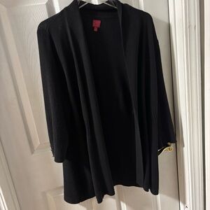 212 Collection Black Knit Open front Women's Cardigan Size Large